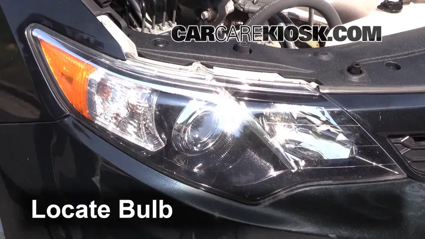 2012 Toyota Camry LE 2.5L 4 Cyl. Lights Highbeam (replace bulb)